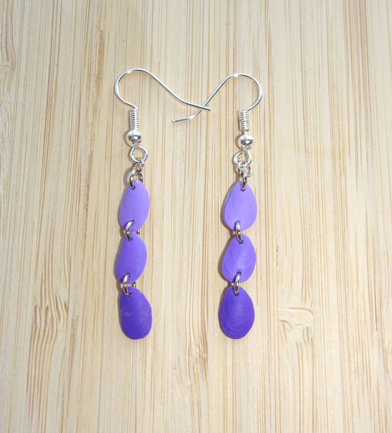 Boucles d'oreilles Maresclé  - Violet / mauve — Mauve
