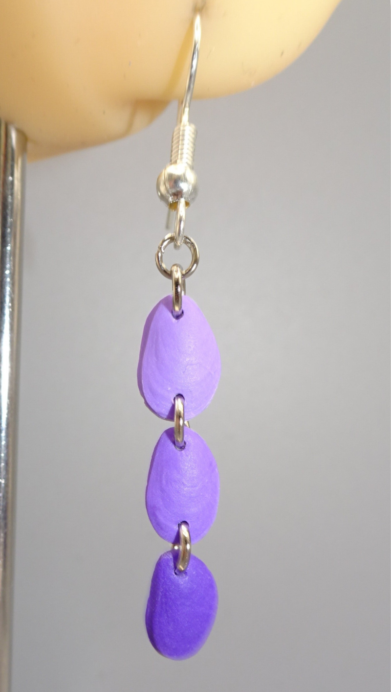 Boucles d'oreilles Maresclé  - Violet / mauve — Mauve