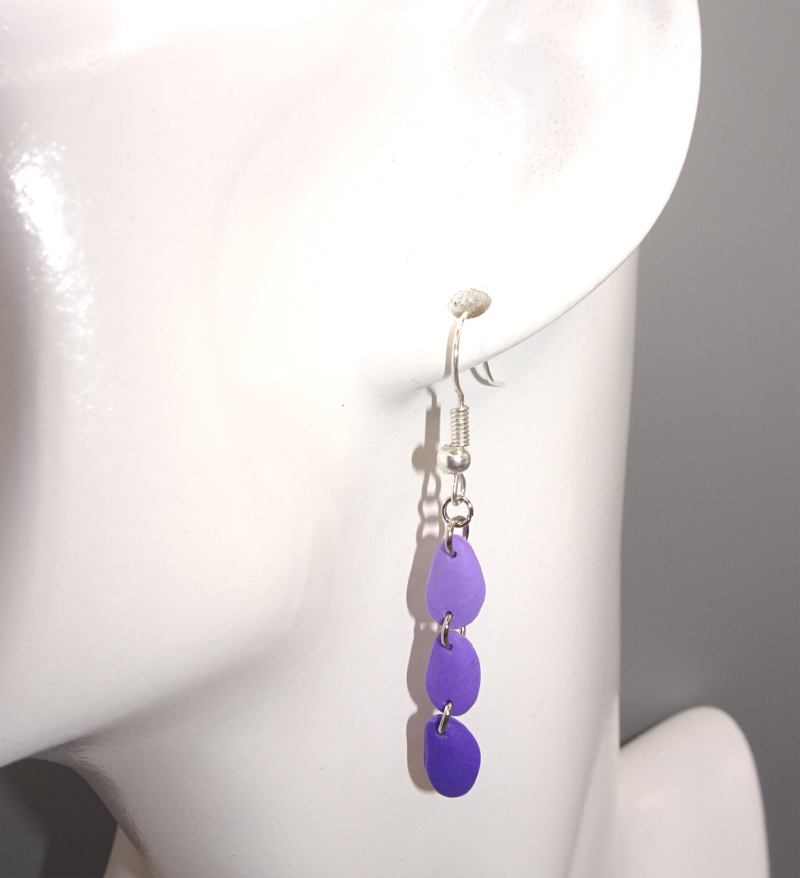 Boucles d'oreilles Maresclé  - Violet / mauve — Mauve