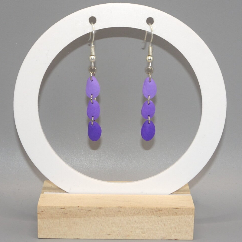 Boucles d'oreilles Maresclé  - Violet / mauve — Mauve