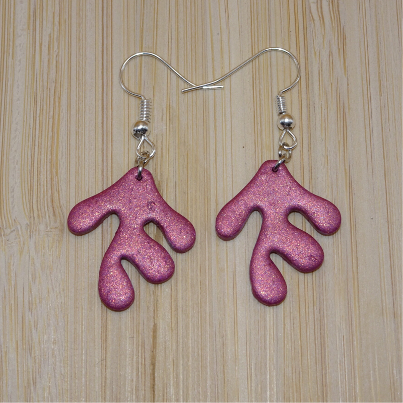 Matira Earrings - Dark Pink
