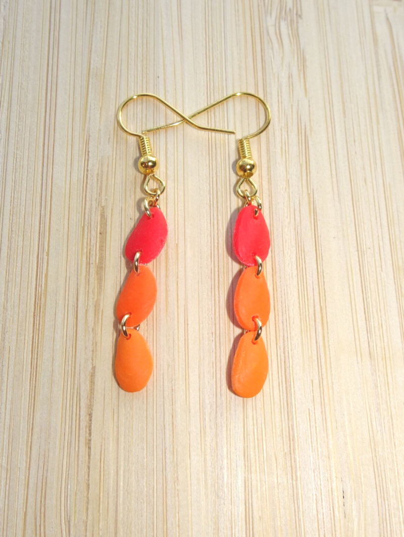 Maresclé Earrings - Red / Orange — Orange