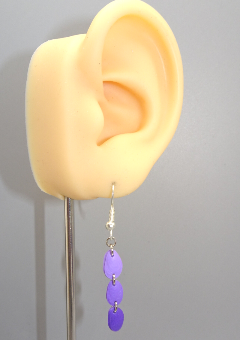 Boucles d'oreilles Maresclé  - Violet / mauve — Mauve