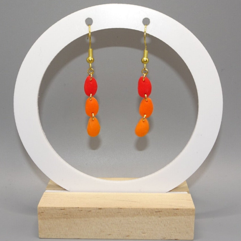 Boucles d'oreilles Maresclé - Rouge /orange — orange