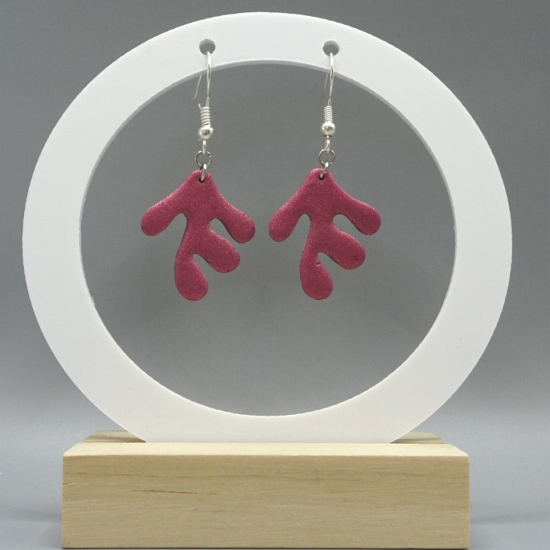 Matira Earrings - Dark Pink
