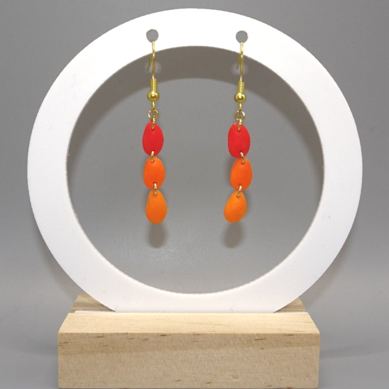 Maresclé Earrings - Red / Orange — Orange