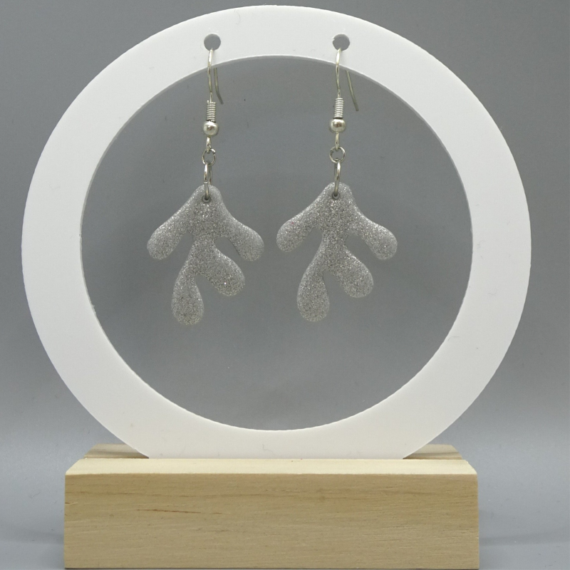 Boucles d'oreilles Matira - Gris clair