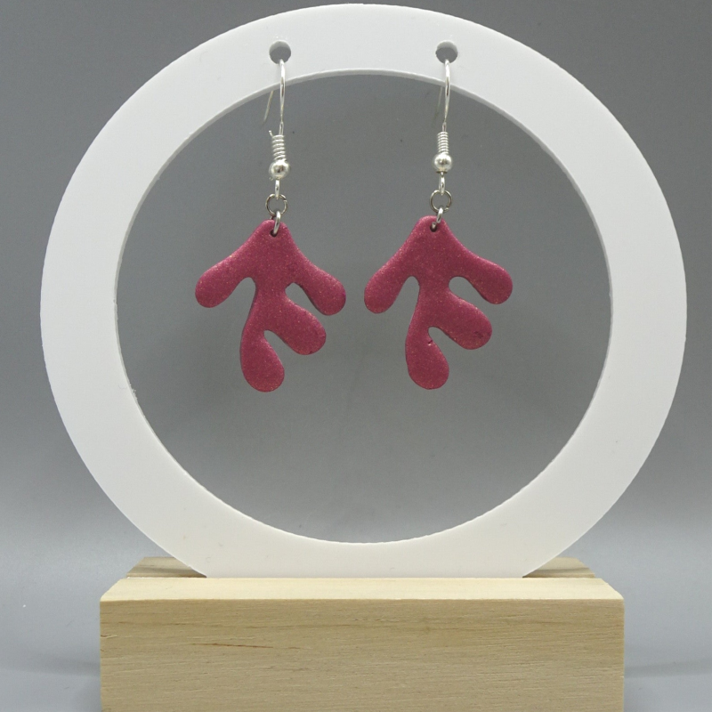 Matira Earrings - Dark Pink