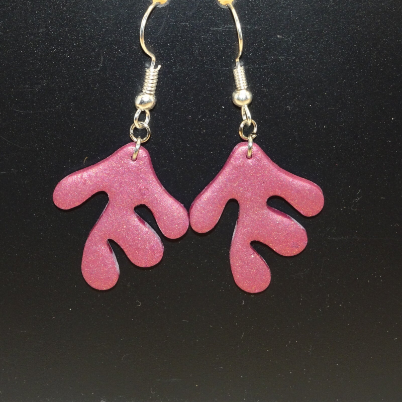 Matira Earrings - Dark Pink