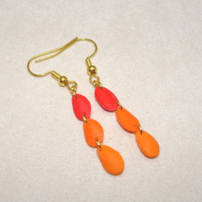 Maresclé Earrings - Red / Orange — Orange